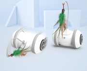 Interactive Cat Toy With Interchangeable Pet Feather Toys