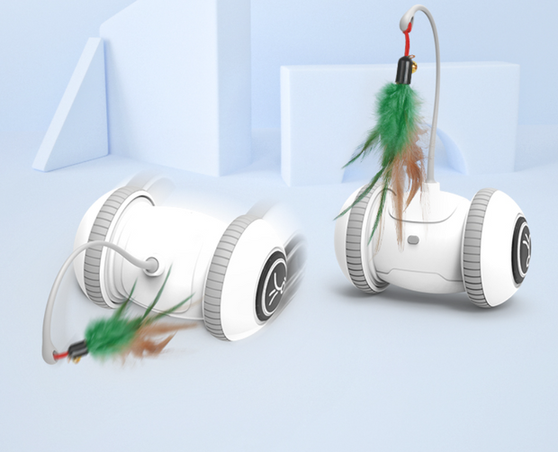 Interactive Cat Toy With Interchangeable Pet Feather Toys