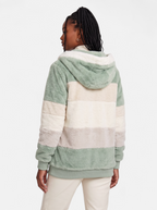 Women's green oversized hooded jacket back shot
